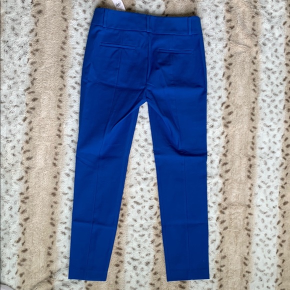 LOFT Blue Cropped Ankle Pants Slim Fit - Picture 3 of 5